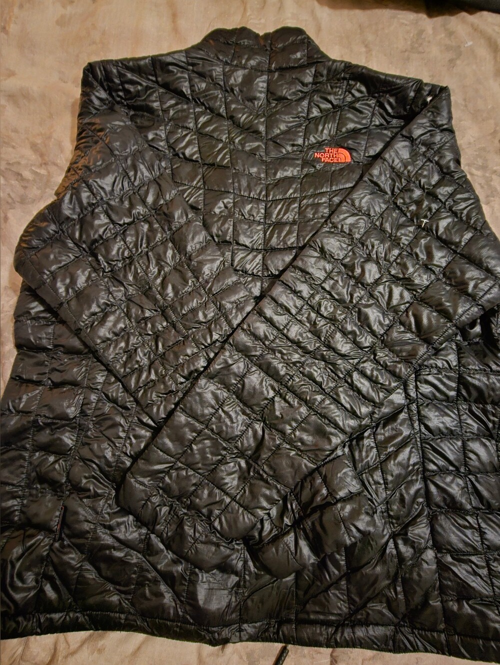 The North Face Women’s XL Black Quilted Jacket – Comic Print Lining